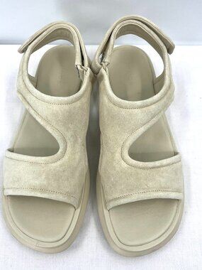 Vince Fresca Suede Strappy Slingback Sandals in Moonlight Beige Women's 8